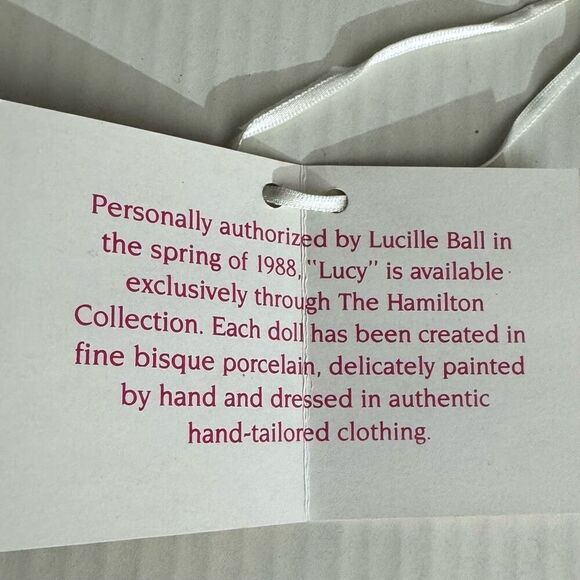 Lucille Ball / I Love Lucy / Hamilton Collection Fine Porcelain 18” Doll / IOB - Picture 15 of 15
